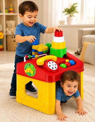 Casa De Atividades Brinquedo Educativo Infantil Bebê 28 Pçs