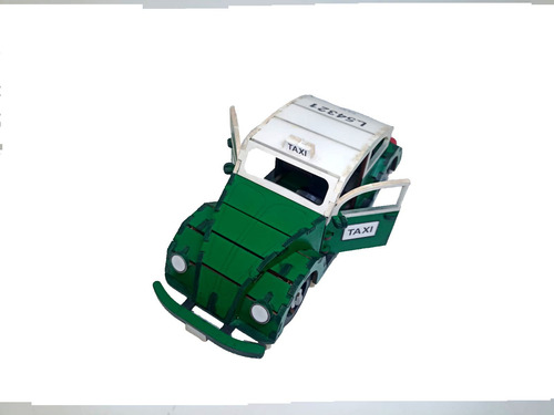 Rompecabezas 3d Madera Vw Sedán Vocho Taxi