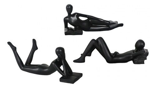 Esculturas De Pensador Contemporáneo Para Decoración Negro