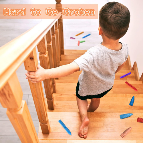 Massrt Jumbo Crayons Para Niños Pequeños, 18 Colores 99% Reg