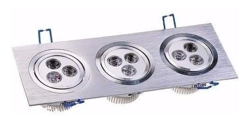 Spot Led Direccionable 3x3 De Embutir 9w 220v Bl Calido-frio