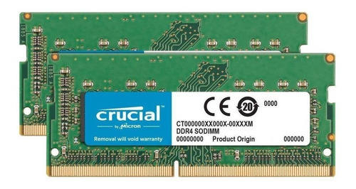 Memoria RAM color verde 32GB 2 Crucial CT2K16G4S24AM