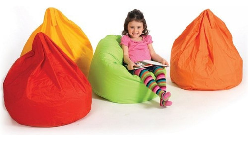 Puff Pêra Infantil Cheio Kit Com 04 Unidades Com Enchimento Cor Rosa-claro