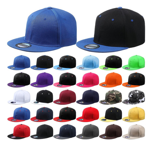 30 Gorras Snapback Para Hombre, Gorras De Visera Plana, De A