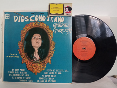 Lp - Acetato - Gigliola Cinquetty - Dios Como Te Amo - 1967