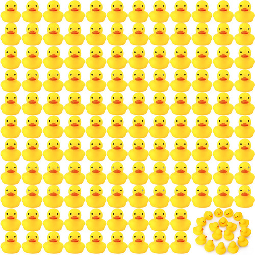 300 Patos De Goma De Juguete De Bano, Mini Patos Amarillos,