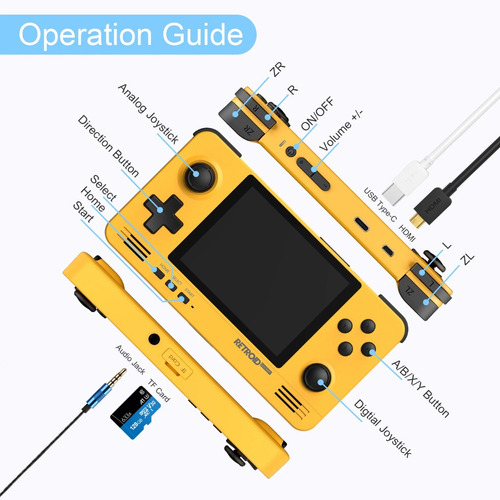 Rertroid Pocket 2 Consola Portatil Wifi Psp N64 Snes Ps1