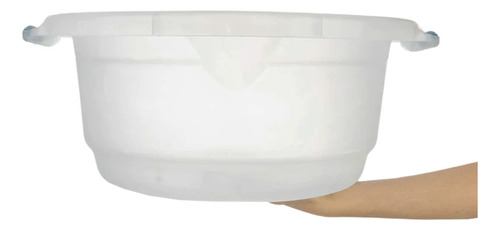 Kit 2 Bacia De Plastico 14 Lt Sanremo Transparente Reforçada Cor Incolor