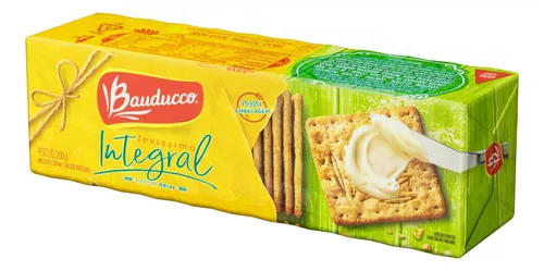 Biscoito Cream Cracker Integral Bauducco Levíssimo Pacote 200g - BIG BOX -  402/403 Norte