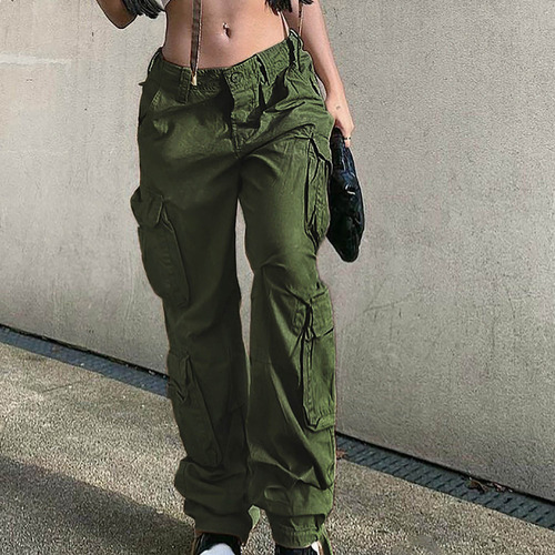 Pantalón De Mujer Color Holgado Y Cómodo De Algodón Casual 7