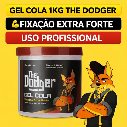 Gel Cola Fixação Extra Forte 1kg The Dodger Profissional