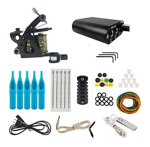 Kits De Tatuajes - Complete Starter Tattoo Machine Kit Set C