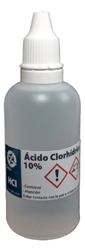 Ac Clorhdrico 10% - Gotario 60ml- Prueba Joyería- Geopixeles