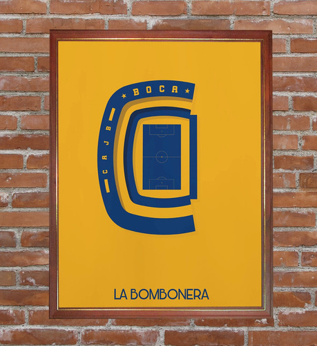 Cuadro Decorativo Poster La Bombonera Estadio Boca Juniors