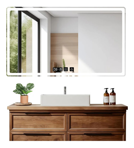 Espejo Led Baño Touch 3 Modo Con Función Antivaho 80*60cm Ma