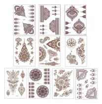 Comprar 10 Piezas Kit De Tatuaje De Henna Tatuaje Temporal Pegatinas