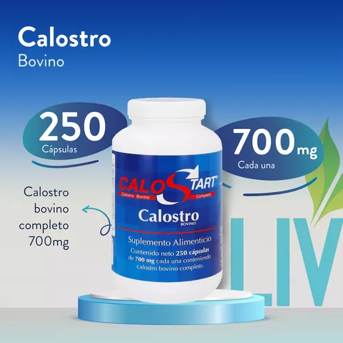 Liv Nutrition- Calostro Bovino Con 250 Capsulas De 700 Mg Sabor
