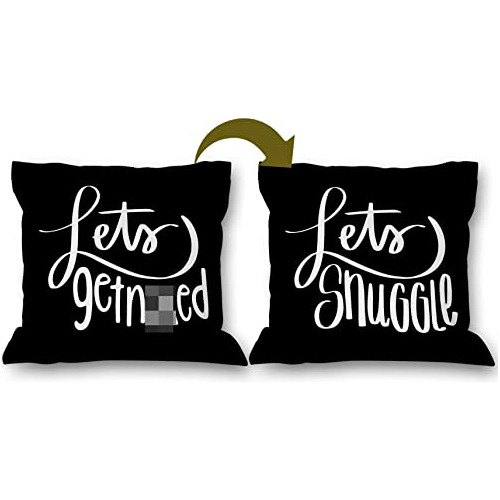 Funda De Almohada Reversible Let's Snuggle De Frases Pa...