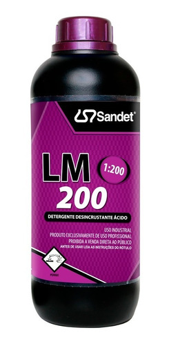 Shampoo Desincrustante Limpa Inox Alumínio Lm 200 Sandet 1l*