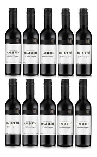 10 Mini Vinho Fino Tinto Halberth Cabernet Sauvignon 375ml