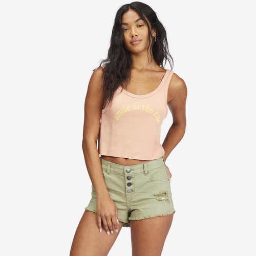 Short Mujer Buttoned Up J Dnst Verde Billabong