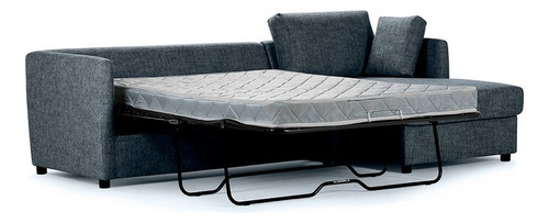 Sofá Seccional Cama Noah Derecho Melange Denim - Rosen
