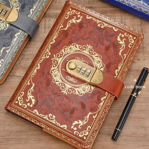 Mb Cuaderno Tipo Diario Combination Lock, Tamaño A5, Con