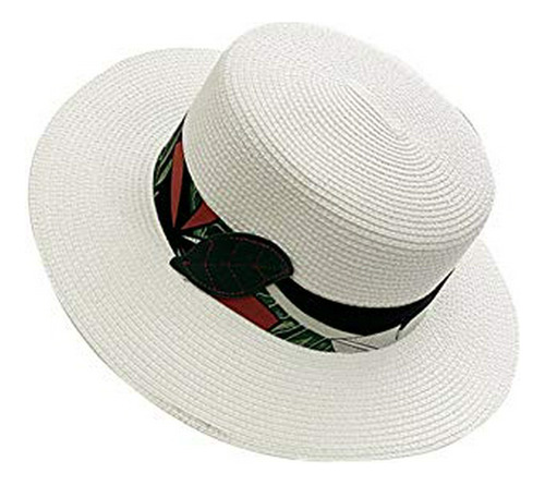 Sombrero De Paja Fedora Para Mujer, Elegante Sombrero De Pla