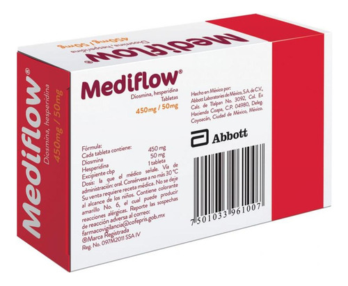 Mediflow 450 Mg /50 Mg Caja Con 20 Tabletas