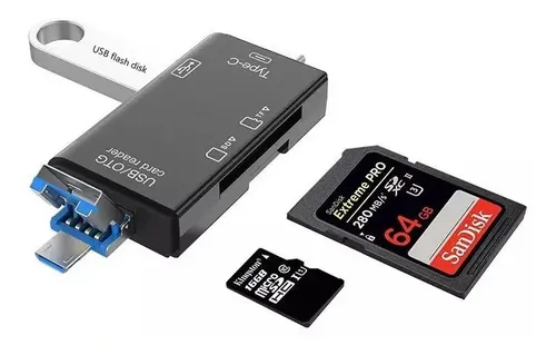 Adaptador Memorias Microsd Sd Usb 2.0 A Microusb Tipo C Usb2 | Cuotas ...