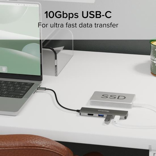 Adaptador Multipuerto Usb C Enchufable, 4 Puertos