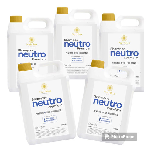 Shampoo Neutro Por 25 Litros Antiresiduos Pre Tratamientos