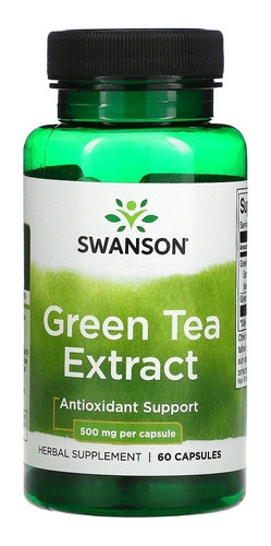 Extrato Chá Verde Green Tea Extract 500 Mg 60 Caps - Swanson Sabor Sem sabor