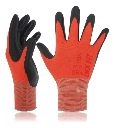 Guantes De Trabajo De Nitrilo Nylon Premium Fn320, 3 Pa...