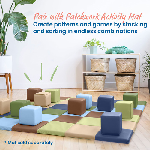 Building Blocks Ecr4kids Softzone Patchwork Para Niños Peque