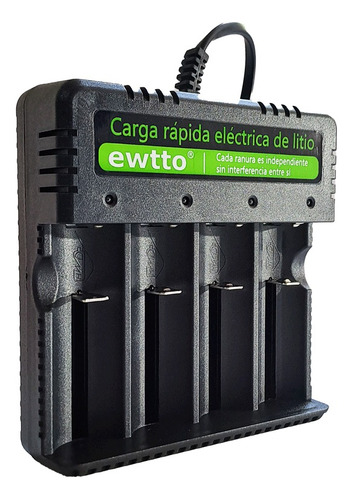 Cargador Universal De Pilas Litio 18650-26650-etc Ewtto 