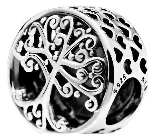 Charm Raíces Familiares Calado Color Plata