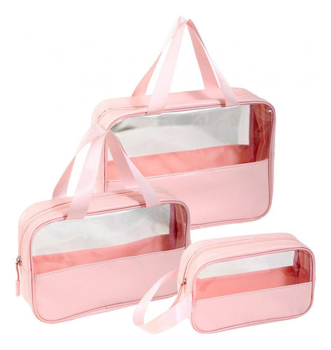 3x Bolsa De Maquillaje Transparente Bolsa De Aseo Bolsa