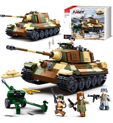 Tanque Del Ejército De Ww2 Tiger Ii, Conjunto De Kits De Con