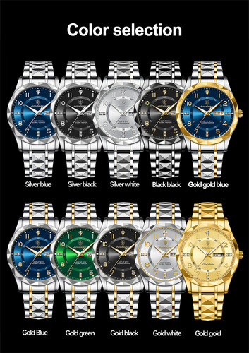 Reloj De Pulsera Poedagar Para Hombre Date Week 858