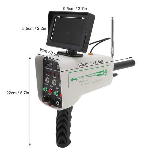 Display De Detector De Metais, Localizador De Profundidade D