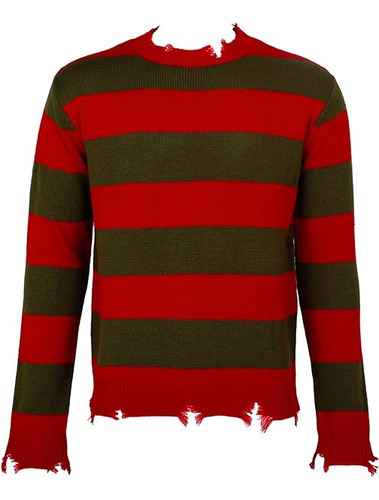 Sueter Freddy Para Hombre Disfraz Rayas Para Cosplay Hallowe