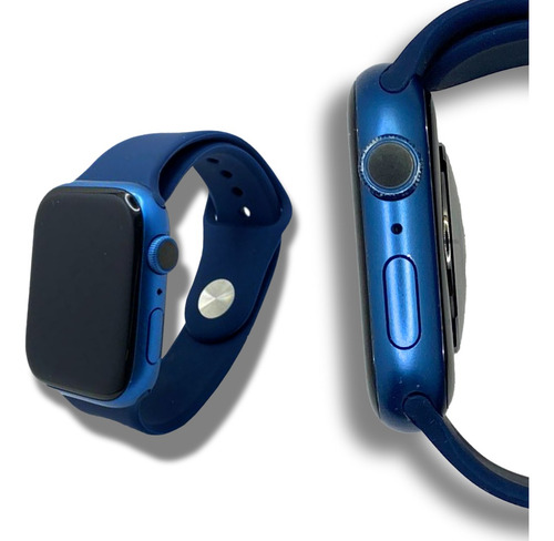 Apple Watch Series 7 Gps - Reacondicionado Grado A+ Correa Deportiva Azul - Caja De Aluminio Azul De 45mm (Reacondicionado)