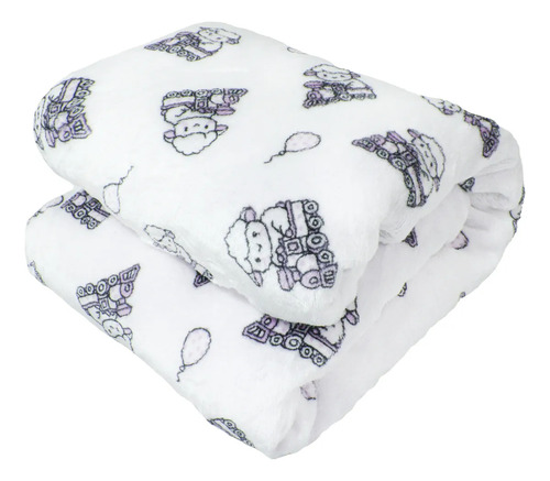 Cobija Para Bebe Calientita Frazada Suave Cobertor Infantil Felpa Lila