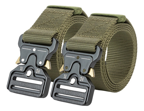 2pzs Cinturones Táctico Ajustable Moda Calidad Militar 125cm