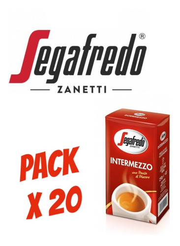 Pack Cafe Segafredo Intermezzo Molido 250 Grs X 20 Unids.