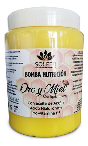 Bomba De Nutricion Capilar Oro Y Miel Solfer