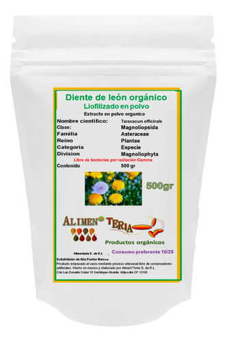 Diente De León 500g Orgánico