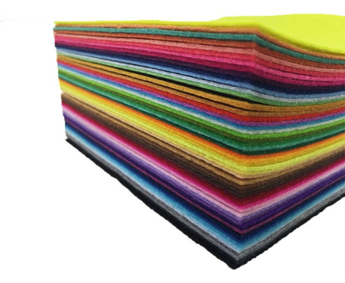 Paquete De 54 Hojas De Fieltro Variado Para Manualidades 15x