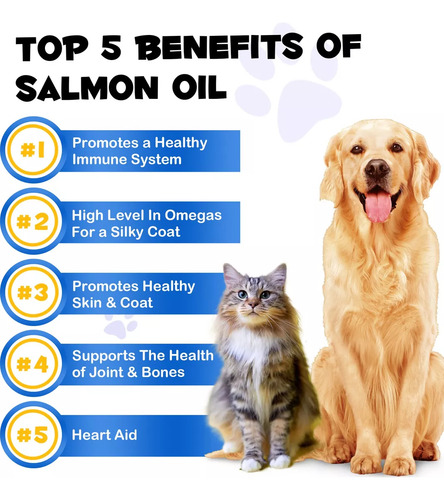 Suplemento Omega 3-6 Perros Y Gatos Con Aceite De Salmón Dha